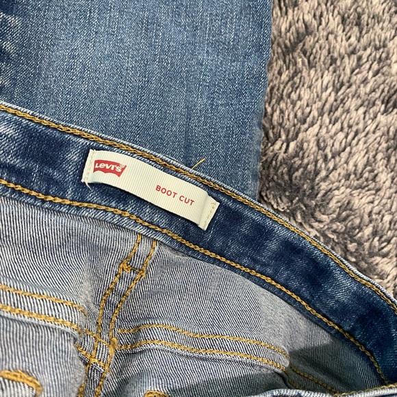 Levi’s Girls Youth Size 10 Blue Denim Bootcut Adjustable Jeans - Picture 7 of 8